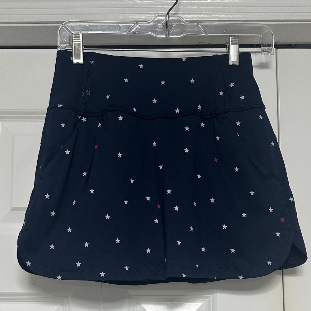 Puma Star Patterned Navy Athletic Skirt. NWOT